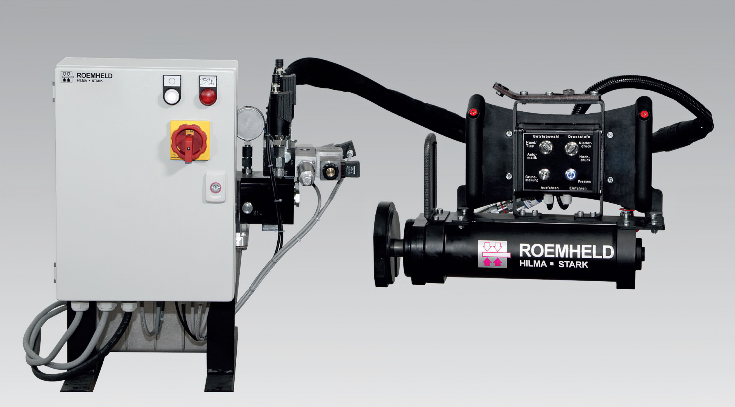 The new mobile bearing press from Roemheld.